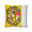 Nutcracker Pillowcase - Spun Polyester Square Pillowcase Christmas Mandala Art - Original Fine Art - Hand - drawn - Blululi