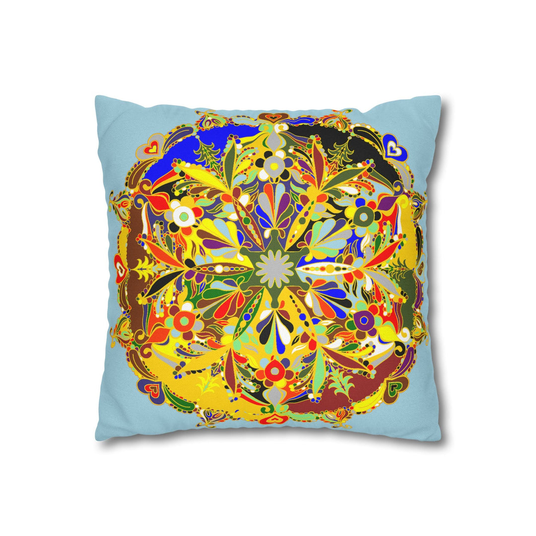 Nutcracker Pillowcase - Spun Polyester Square Pillowcase Christmas Mandala Art - Original Fine Art - Hand - drawn - Blululi