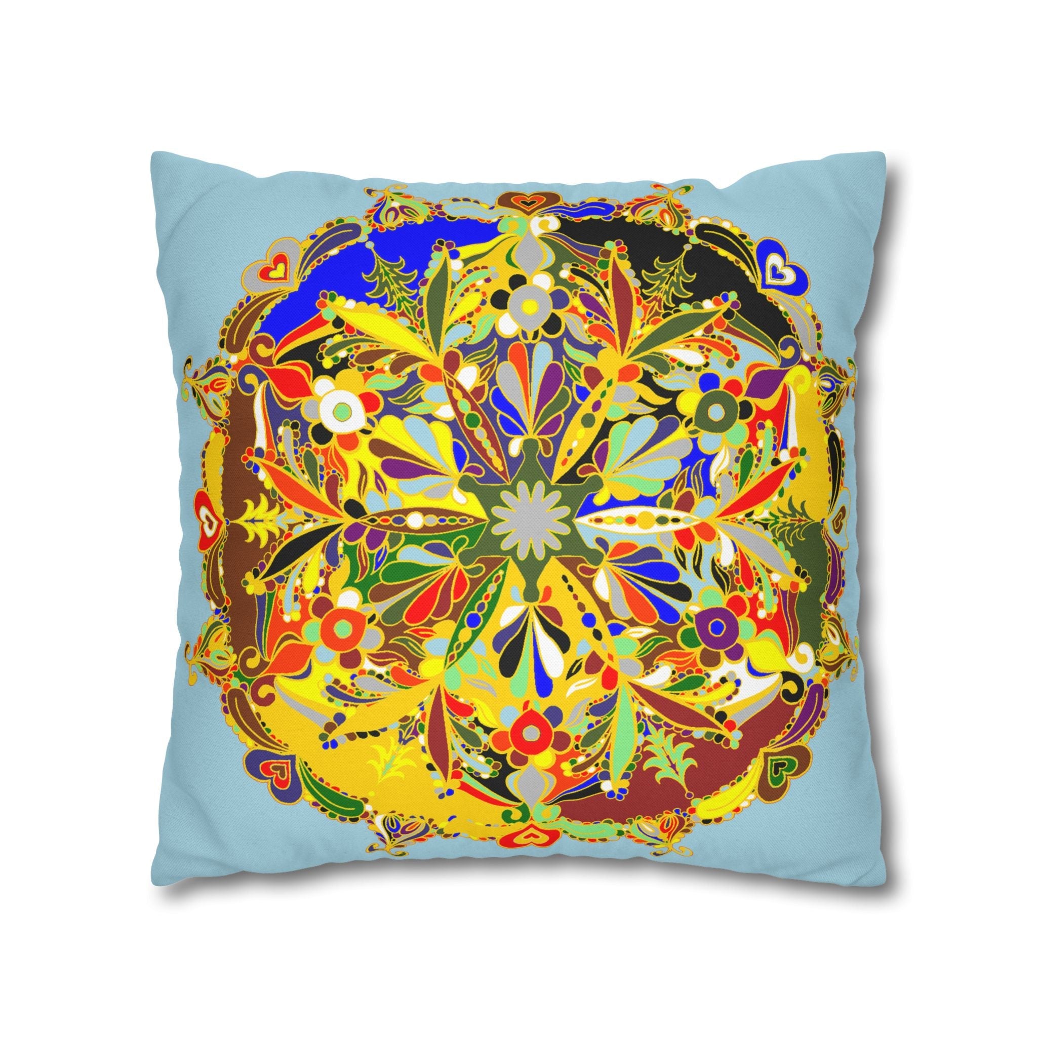 Nutcracker Pillowcase - Spun Polyester Square Pillowcase Christmas Mandala Art - Original Fine Art - Hand - drawn - Blululi