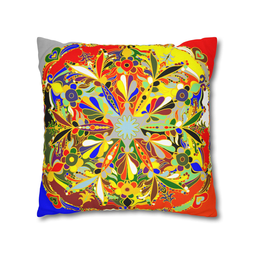 Nutcracker Pillowcase - Spun Polyester Square Pillowcase Christmas Mandala Art - Original Fine Art - Hand - drawn - Blululi