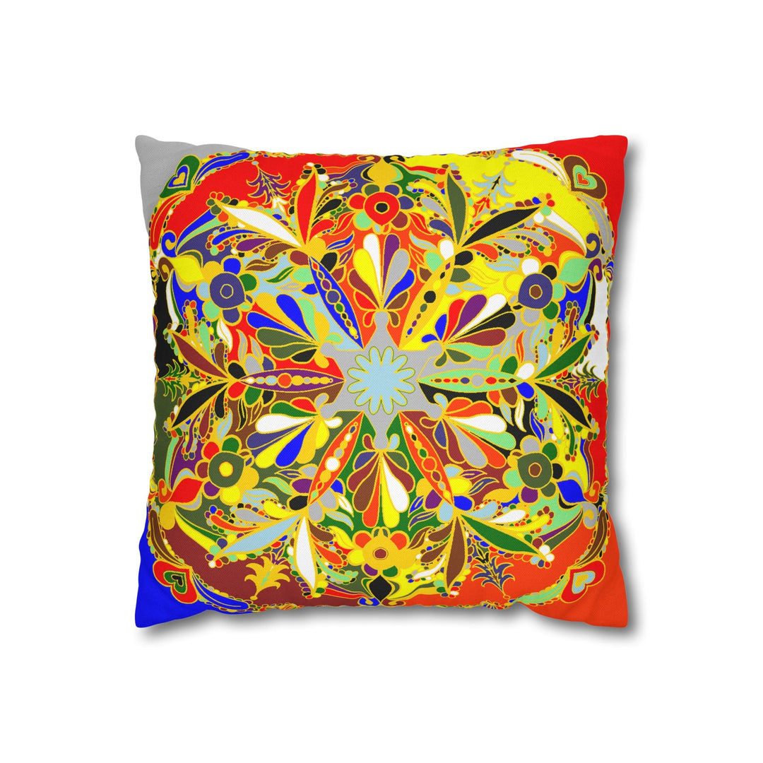 Nutcracker Pillowcase - Spun Polyester Square Pillowcase Christmas Mandala Art - Original Fine Art - Hand - drawn - Blululi