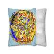 Nutcracker Pillowcase - Spun Polyester Square Pillowcase Christmas Mandala Art - Original Fine Art - Hand - drawn - Blululi