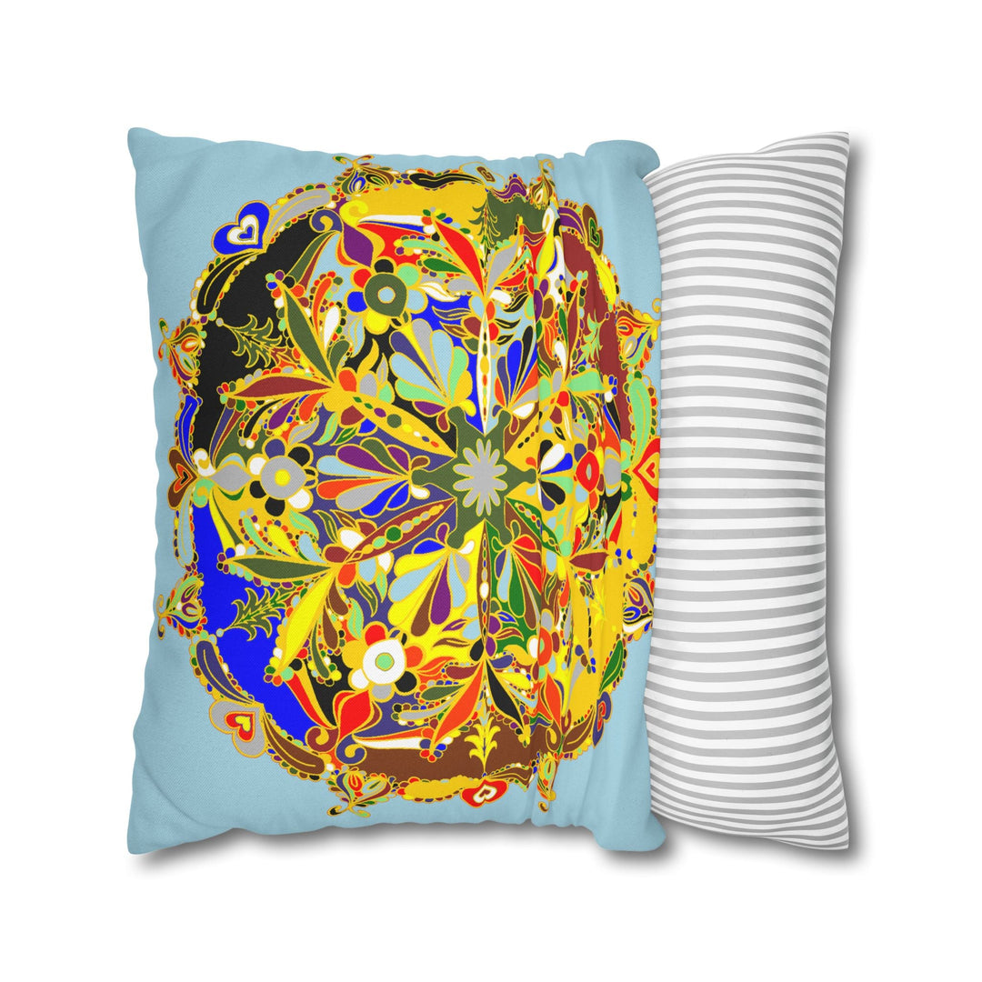 Nutcracker Pillowcase - Spun Polyester Square Pillowcase Christmas Mandala Art - Original Fine Art - Hand - drawn - Blululi