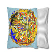 Nutcracker Pillowcase - Spun Polyester Square Pillowcase Christmas Mandala Art - Original Fine Art - Hand - drawn - Blululi