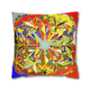 Nutcracker Pillowcase - Spun Polyester Square Pillowcase Christmas Mandala Art - Original Fine Art - Hand - drawn - Blululi