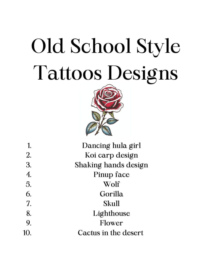 Old School Tattoo Designs Collection, Tattoo Sketches, Traditional Tattos, Custom Tattoo Design by Blululi digital download - Blululi