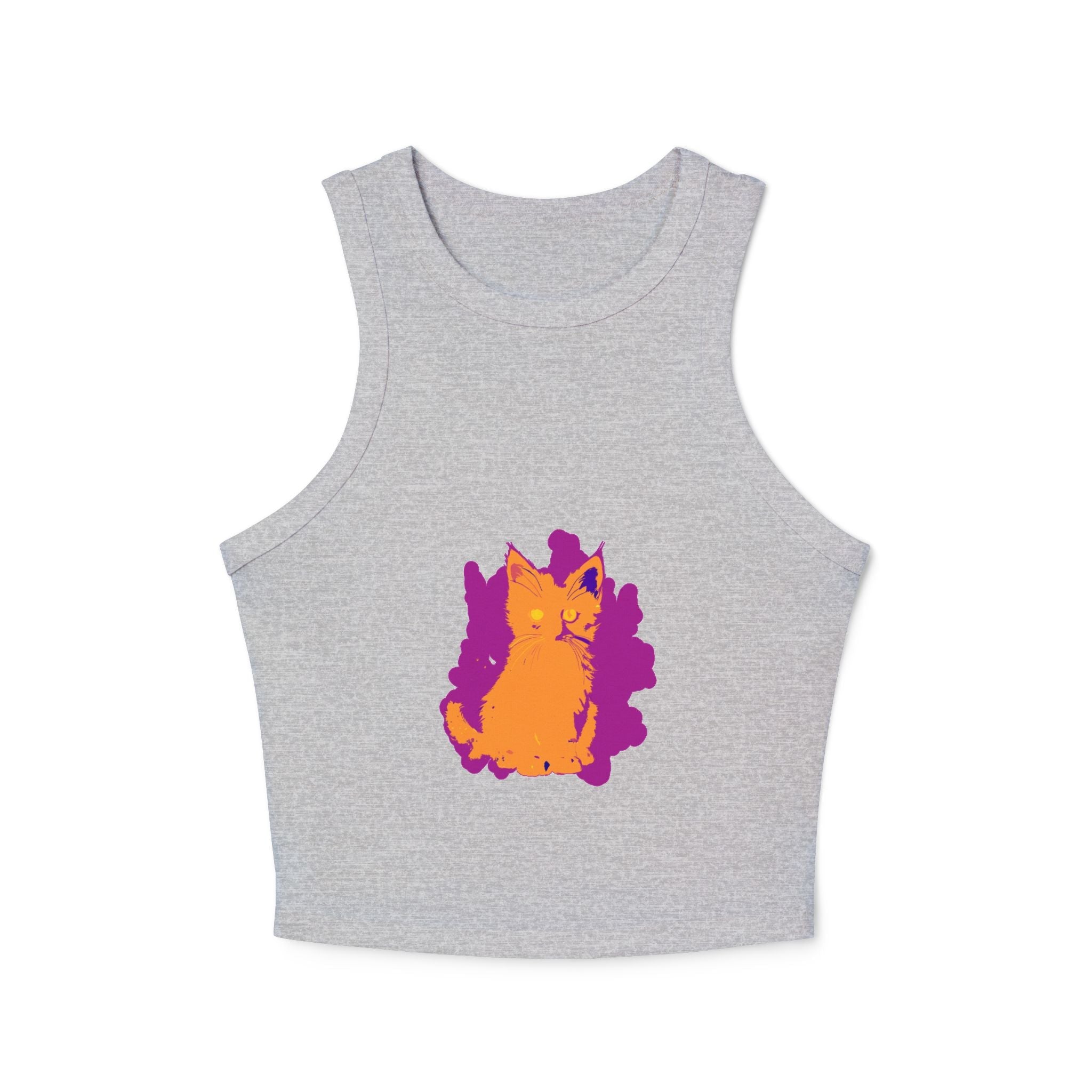 Orange Cat Watercolor Racerback Tank Top Tank Top - Blululi