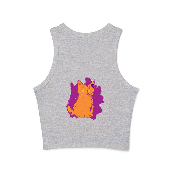 Orange Cat Watercolor Racerback Tank Top Tank Top - Blululi