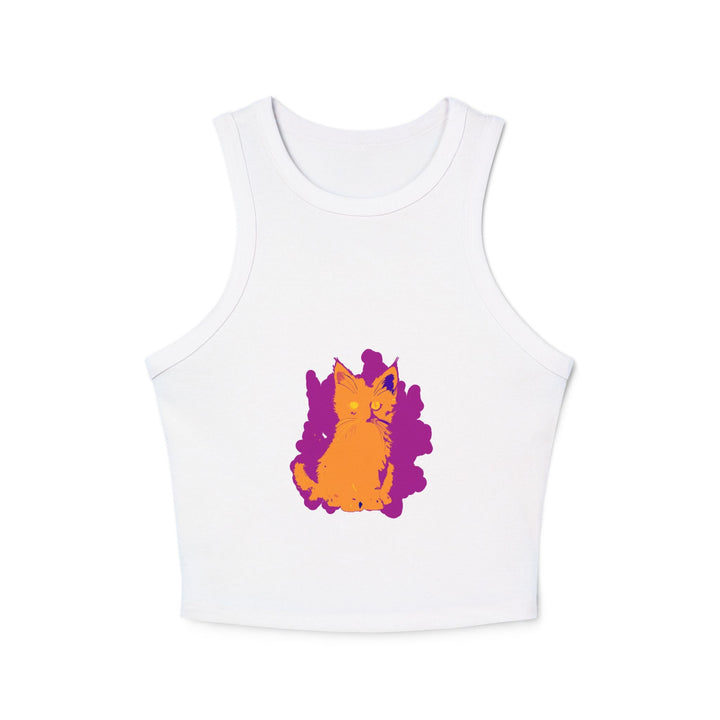 Orange Cat Watercolor Racerback Tank Top Tank Top - Blululi