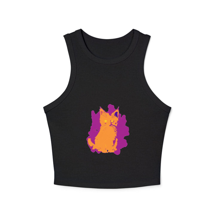 Orange Cat Watercolor Racerback Tank Top Tank Top - Blululi