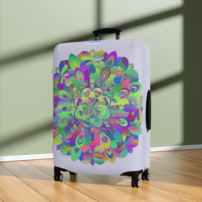 Pale Levander Flower Mandala Luggage Cover Accessories - Blululi