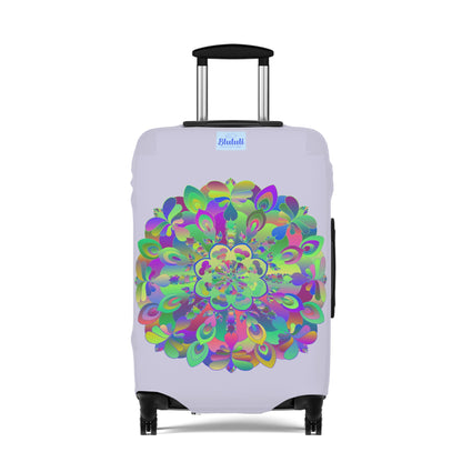 Pale Levander Flower Mandala Luggage Cover Accessories - Blululi