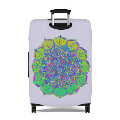 Pale Levander Flower Mandala Luggage Cover Accessories - Blululi