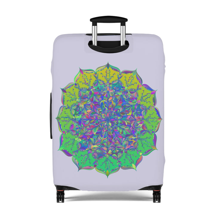 Pale Levander Flower Mandala Luggage Cover Accessories - Blululi