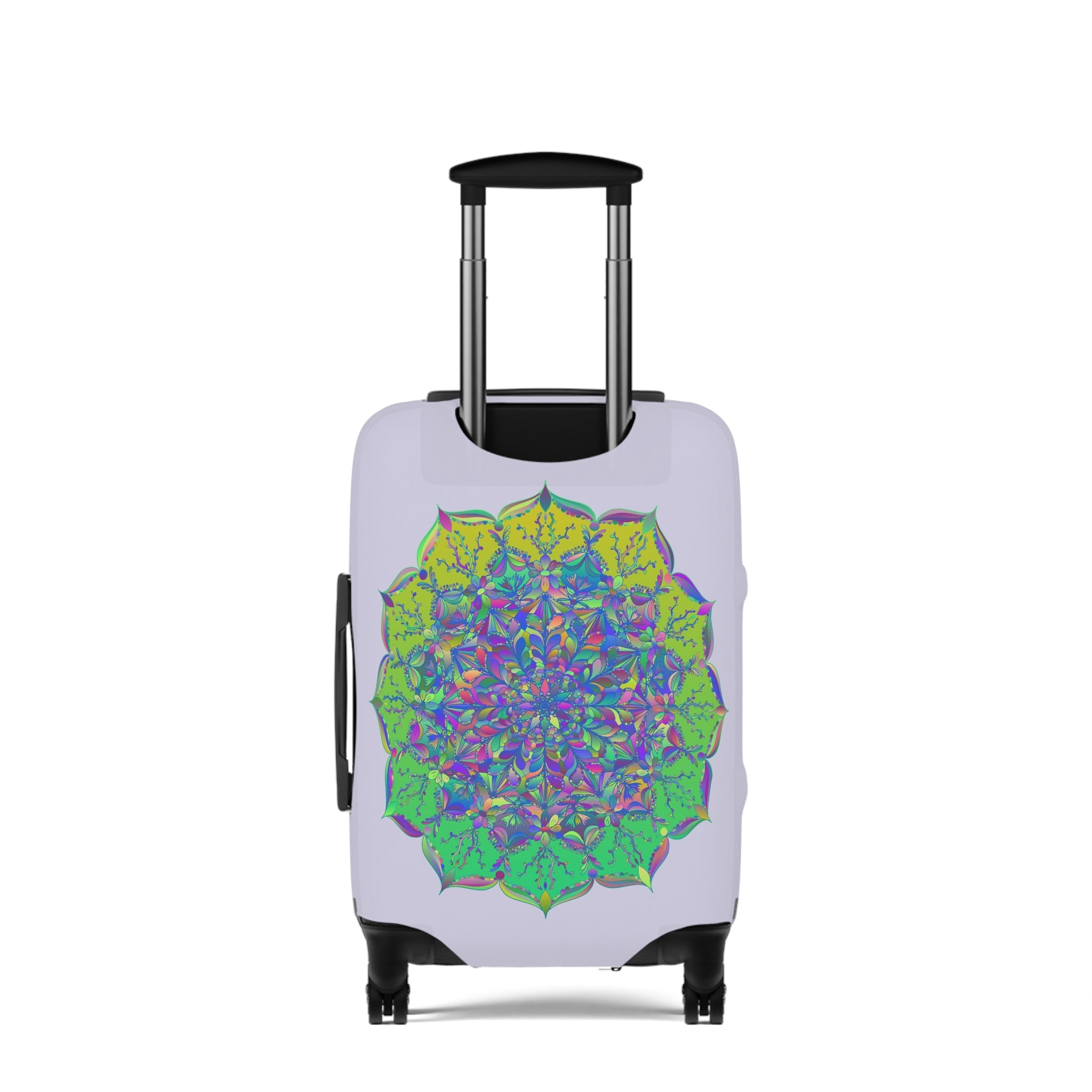 Pale Levander Flower Mandala Luggage Cover Accessories - Blululi