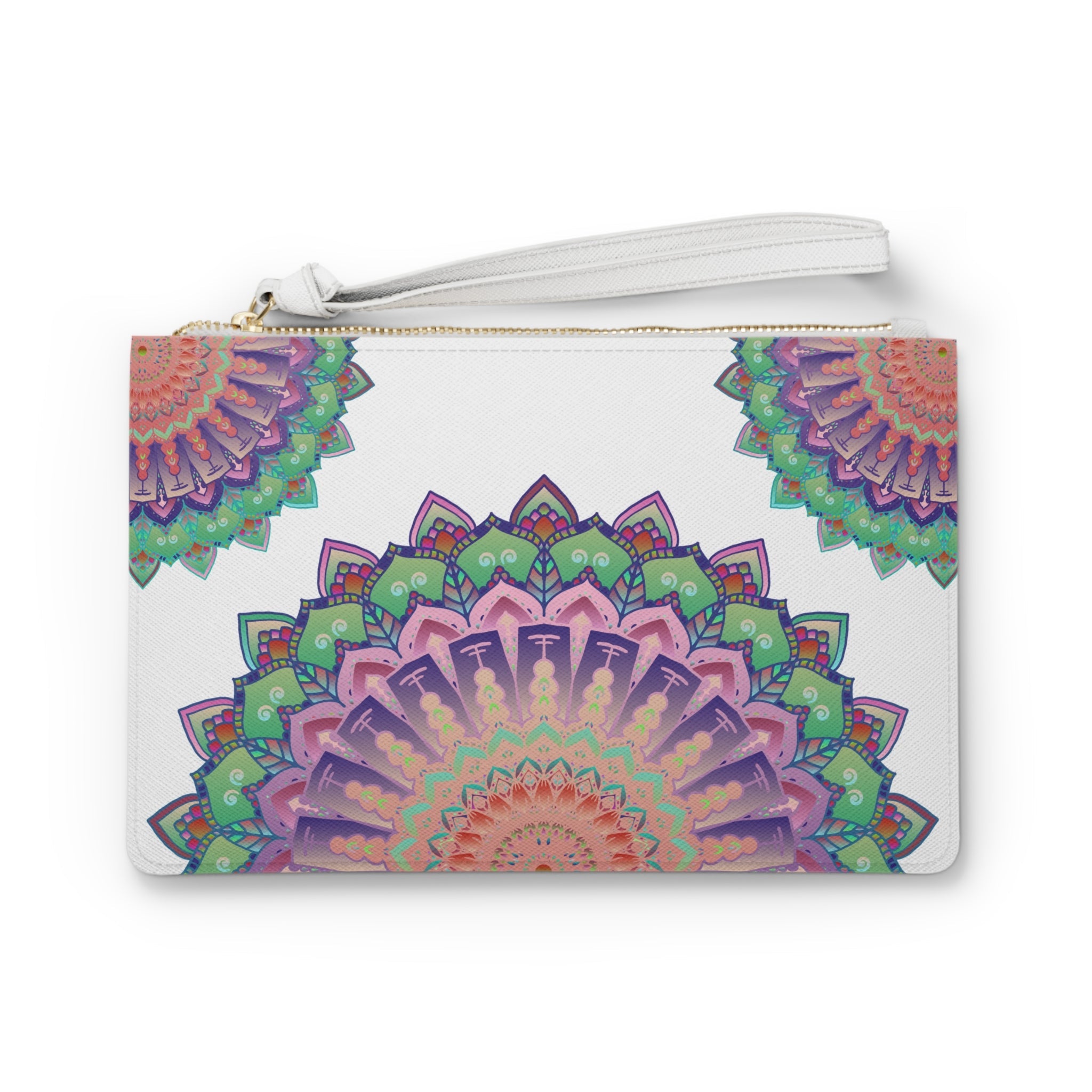 Pastel Mandala Clutch Bag - Hand Drawn Bags - Blululi