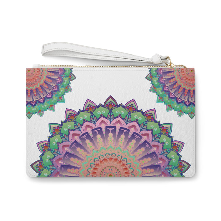 Pastel Mandala Clutch Bag - Hand Drawn Bags - Blululi