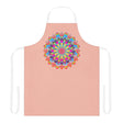 Peach Mandala Apron - Colorful Hand Drawn Art All Over Prints - Blululi
