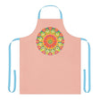 Peach Mandala Apron - Colorful Kitchen Art All Over Prints - Blululi