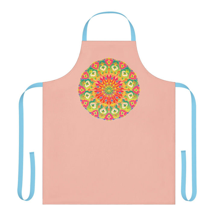 Peach Mandala Apron - Colorful Kitchen Art All Over Prints - Blululi