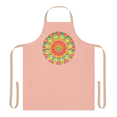 Peach Mandala Apron - Colorful Kitchen Art All Over Prints - Blululi