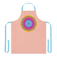 Peach Mandala Apron - Colorful Kitchen Art All Over Prints - Blululi