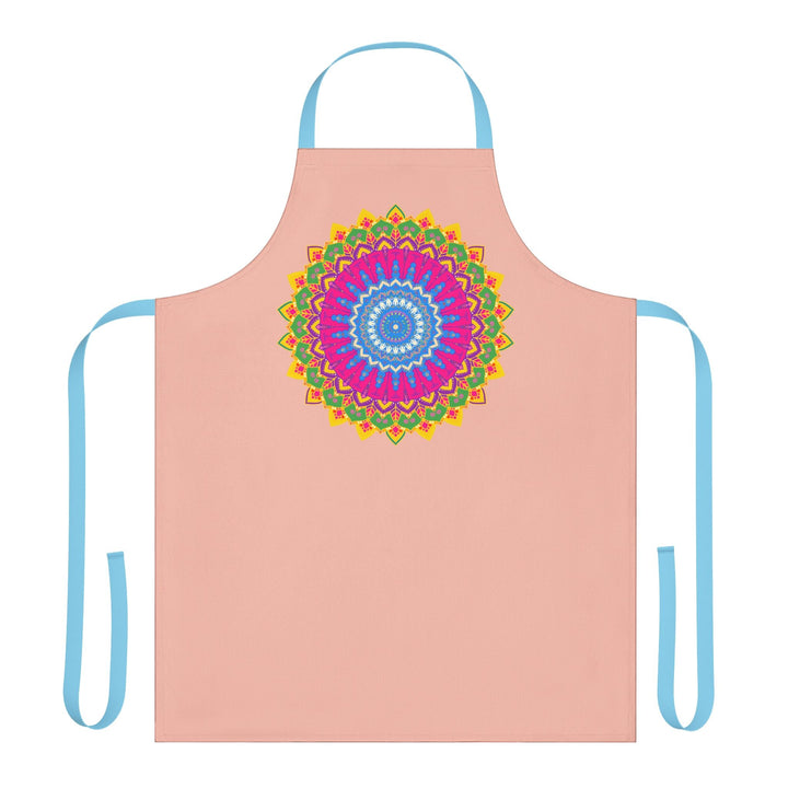 Peach Mandala Apron - Colorful Kitchen Art All Over Prints - Blululi