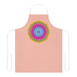 Peach Mandala Apron - Colorful Kitchen Art All Over Prints - Blululi