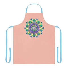 Peach Mandala Apron - Colorful Kitchen Art All Over Prints - Blululi
