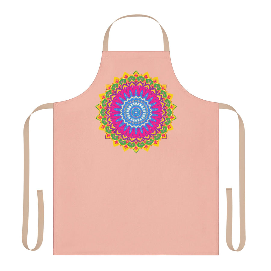 Peach Mandala Apron - Colorful Kitchen Art All Over Prints - Blululi
