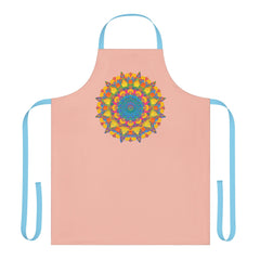 Peach Mandala Apron - Colorful Kitchen Art All Over Prints - Blululi