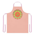 Peach Mandala Apron - Colorful Kitchen Art All Over Prints - Blululi