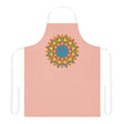 Peach Mandala Apron - Colorful Kitchen Art All Over Prints - Blululi