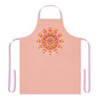 Peach Mandala Apron - Colorful Kitchen Art All Over Prints - Blululi