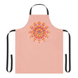 Peach Mandala Apron - Colorful Kitchen Art All Over Prints - Blululi