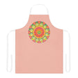Peach Mandala Apron - Colorful Kitchen Art All Over Prints - Blululi
