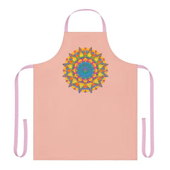Peach Mandala Apron - Colorful Kitchen Art All Over Prints - Blululi