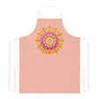 Peach Mandala Apron - Hand - Drawn Art All Over Prints - Blululi
