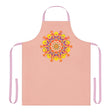 Peach Mandala Apron - Hand Drawn Art All Over Prints - Blululi