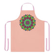 Peach Mandala Apron - Hand Drawn Art All Over Prints - Blululi