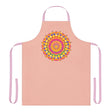 Peach Mandala Apron - Hand Drawn Art All Over Prints - Blululi