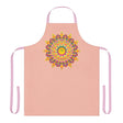 Peach Mandala Apron - Hand Drawn Art All Over Prints - Blululi