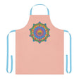 Peach Mandala Apron - Hand Drawn Art All Over Prints - Blululi