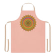 Peach Mandala Apron - Hand Drawn Art All Over Prints - Blululi