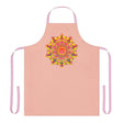 Peach Mandala Apron - Hand Drawn Art All Over Prints - Blululi