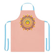 Peach Mandala Apron - Hand Drawn Art All Over Prints - Blululi