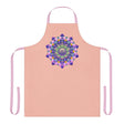 Peach Mandala Apron - Hand Drawn Art All Over Prints - Blululi