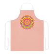 Peach Mandala Apron - Hand Drawn Art All Over Prints - Blululi