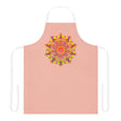 Peach Mandala Apron - Hand Drawn Art All Over Prints - Blululi