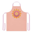 Peach Mandala Apron - Hand - Drawn Art All Over Prints - Blululi